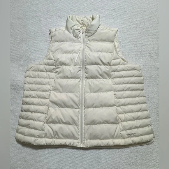 Lands End Vest Womens 1X White Down
Puffer Insulated Zip Up Outdoor Plus Size - Picture 10 of 11